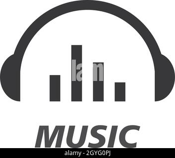 sound wave music logo vector icon template Stock Vector