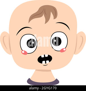 scared child face clipart