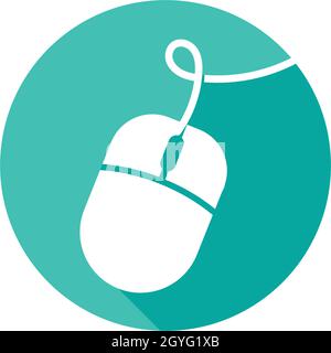 Computer mouse logo vector template Stock Vector