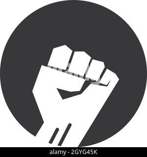 Hand strong vector icon Stock Vector