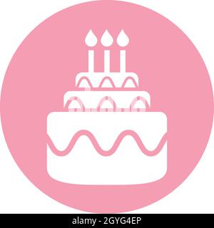 Cake logo vector ilustration template Stock Vector