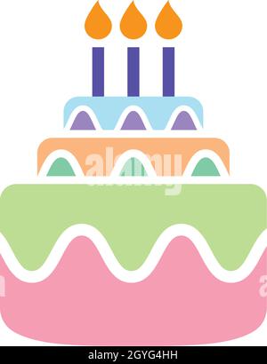 Cake logo vector ilustration template Stock Vector