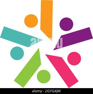 Adoption and community care Logo template vector icon Stock Vector