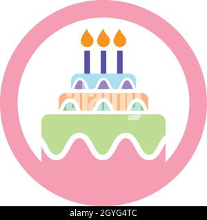 Cake logo vector ilustration template Stock Vector