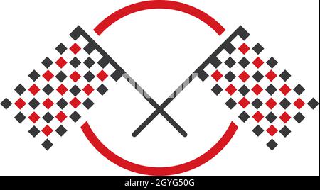 Race flag icon vector template Stock Vector