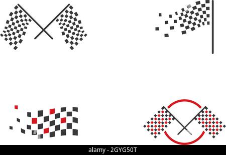 Race flag icon vector template Stock Vector