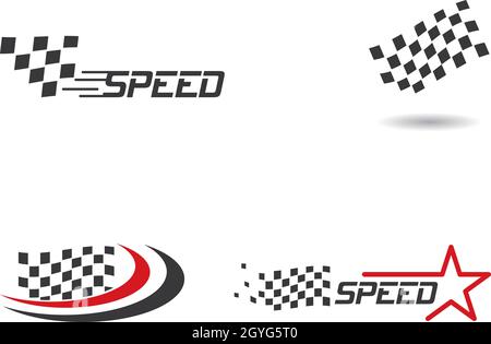 Race flag icon vector template Stock Vector