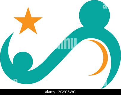 Adoption and community care Logo template vector icon Stock Vector