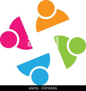Adoption and community care Logo template vector icon Stock Vector