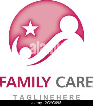 Adoption and community care Logo template vector icon Stock Vector