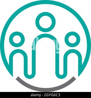Adoption and community care Logo template vector icon Stock Vector