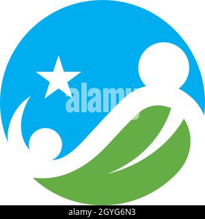 Adoption and community care Logo template vector icon Stock Vector