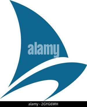 Sailing boat logo Template vector Stock Vector