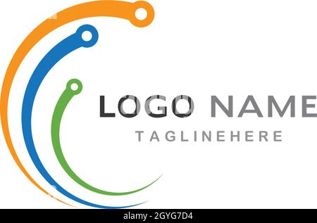 circuit technology ilustration vector template Stock Vector