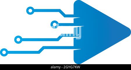 circuit technology ilustration vector template Stock Vector