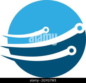 circuit technology ilustration vector template Stock Vector