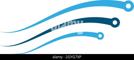 circuit technology ilustration vector template Stock Vector