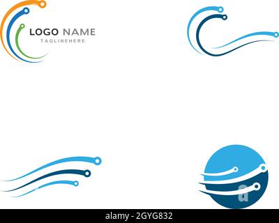 circuit technology ilustration vector template Stock Vector