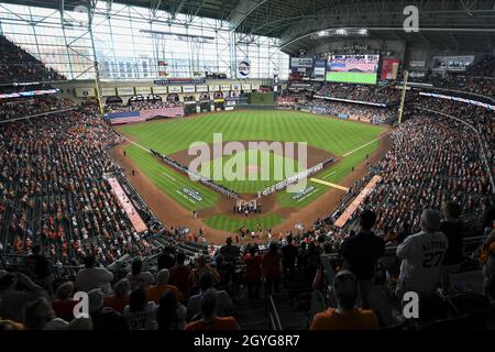 Astros fans at Minute Maid Park for Game 1 of ALDS