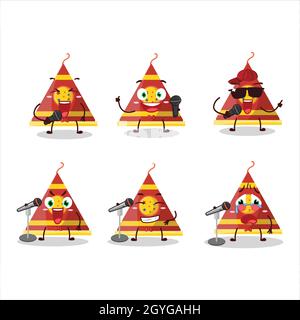 A Cute Cartoon design concept of firecracker smoke cone singing a famous song. Vector illustration Stock Vector