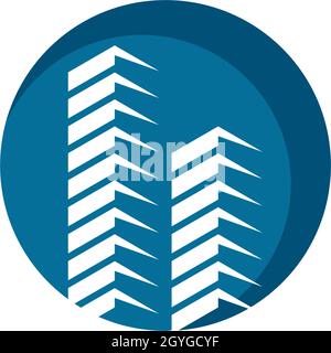 city silhouette logo vector template Stock Vector