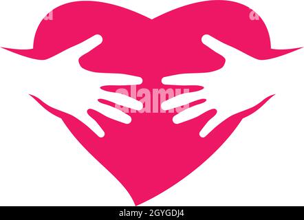 Heart Care logo vector template Stock Vector