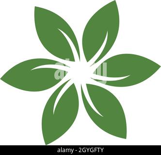 green leaf ecology logo vector template Stock Vector