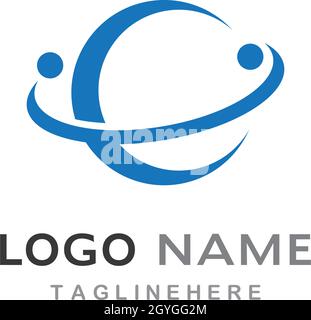 globe tech ilustration logo vector template Stock Vector Image & Art ...