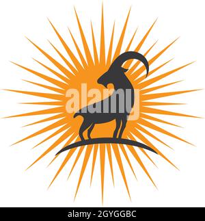Goat Logo Template vector Stock Vector