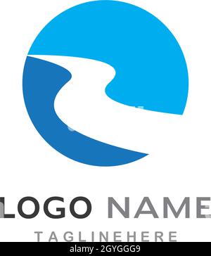 River Logo Template vector Stock Vector