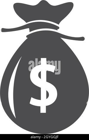 Money bag icon vector template Stock Vector
