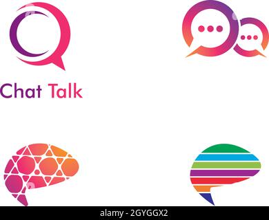 Speech bubble logo template Stock Vector