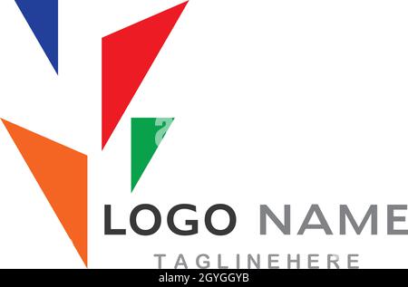 Pixel art design Logo Template Stock Vector