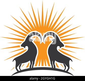 Goat Logo Template vector Stock Vector