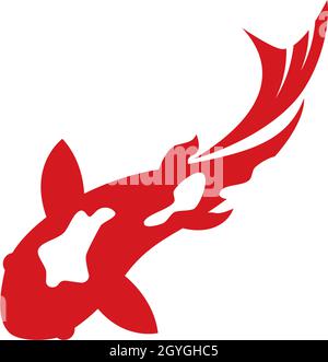 Koi fish logo vector template Stock Vector