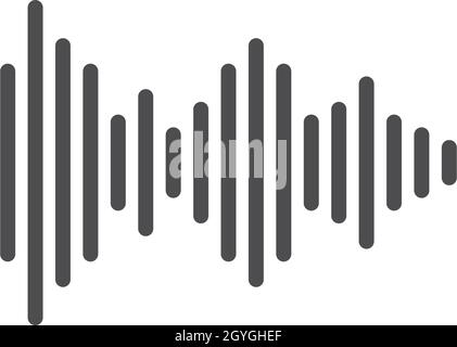sound wave music logo vector icon template Stock Vector