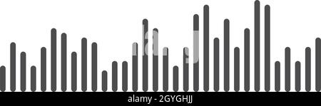 sound wave music logo vector icon template Stock Vector