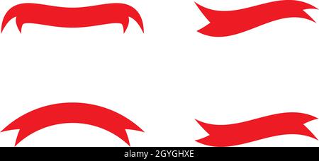 ribbon logo vector icon template Stock Vector