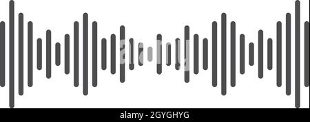 sound wave music logo vector icon template Stock Vector