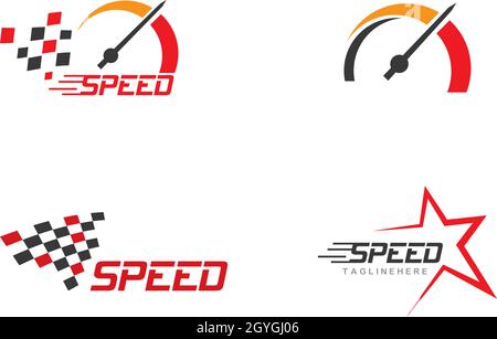 Racing championship logo design incorporated with speedometer icon template  Stock Vector Image & Art - Alamy