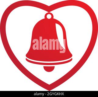 Christmas bell icon template Stock Vector