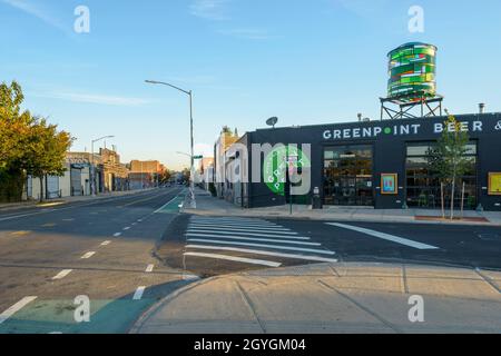UNITED STATES, NEW YORK, BROOKLYN, GREENPOINT, NORTH 15TH STREET, GREENPOINT BEER AND ALE Stock Photo