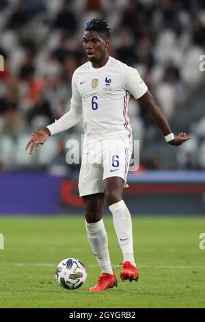 Turin, Italy, 7th October 2021. Paul Pogba of France during the UEFA Nations League match at Juventus Stadium, Turin. Picture credit should read: Jonathan Moscrop / Sportimage Stock Photo