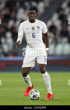 Turin, Italy, 7th October 2021. Paul Pogba of France during the UEFA Nations League match at Juventus Stadium, Turin. Picture credit should read: Jonathan Moscrop / Sportimage Stock Photo