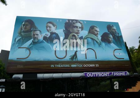 Los Angeles, California, USA 7th October 2021 A general view of atmosphere of Dune billboard on October 7, 2021 in Los Angeles, California, USA. Photo by Barry King/Alamy Stock Photo Stock Photo