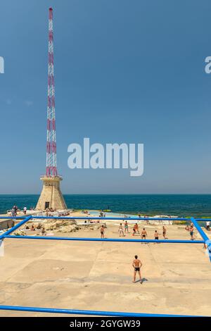 LEBANON, BEIRUT, DAR MREISSE, BEIRUT CORNICHE, AUB BEACH Stock Photo