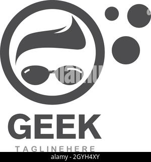 Geek Logo vector template Stock Vector