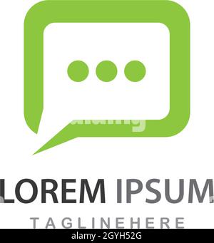 Speech bubble icon Logo template vector Stock Vector