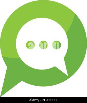 Speech bubble icon Logo template vector Stock Vector