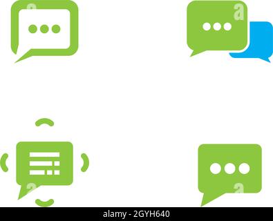 Speech bubble logo template Stock Vector